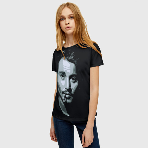 Женская футболка 3D Джонни Депп - фото 3