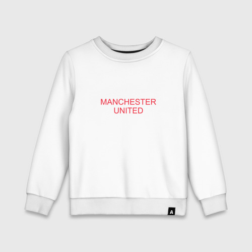 Детский свитшот хлопок Manchester United - Old Trafford (белый рисунок), цвет белый