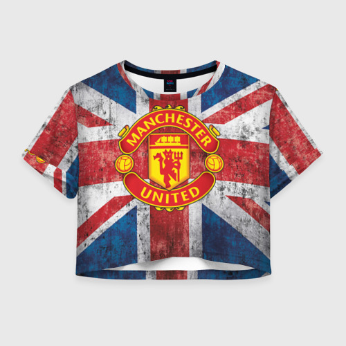 Женская футболка Crop-top 3D Manchester United №1!, цвет 3D печать