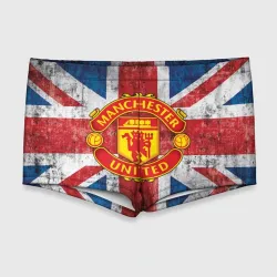 Мужские купальные плавки 3D Manchester United №1!
