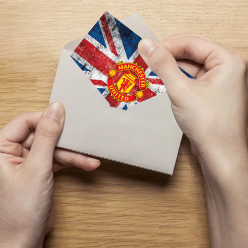 Поздравительная открытка Manchester United №1!, цвет белый - фото 4