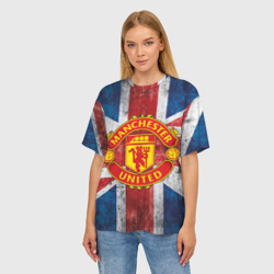 Женская футболка oversize 3D Manchester United №1! - фото 2