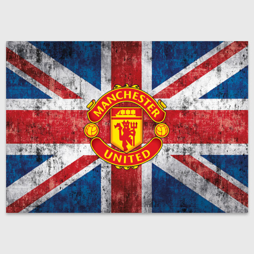 Поздравительная открытка Manchester United №1!, цвет белый