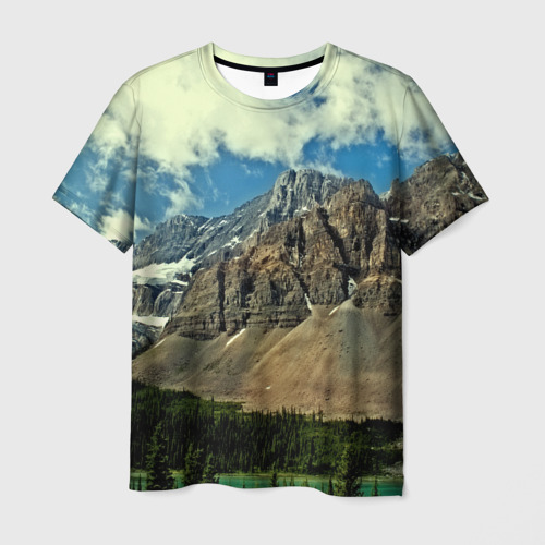 Мужская футболка 3D Высокие горы, цвет 3D печать