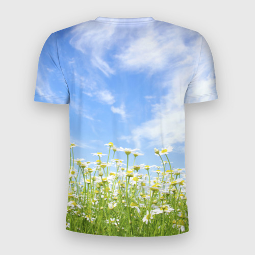Мужская футболка 3D Slim Ромашковое поле, цвет 3D печать - фото 2