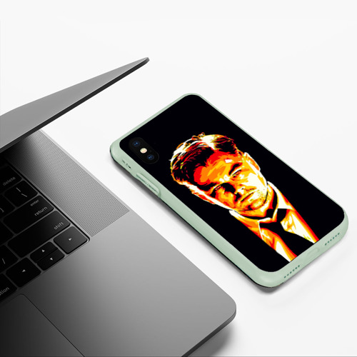 Чехол для iPhone XS Max матовый Леонардо ДиКаприо, цвет салатовый - фото 5