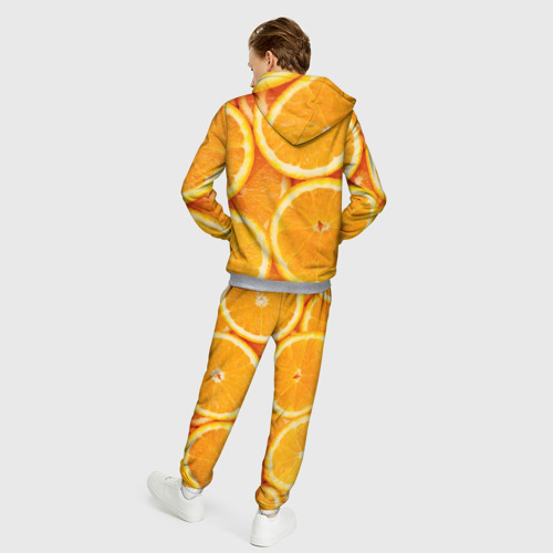 Мужской 3D костюм с принтом Апельсинка, вид сзади #2