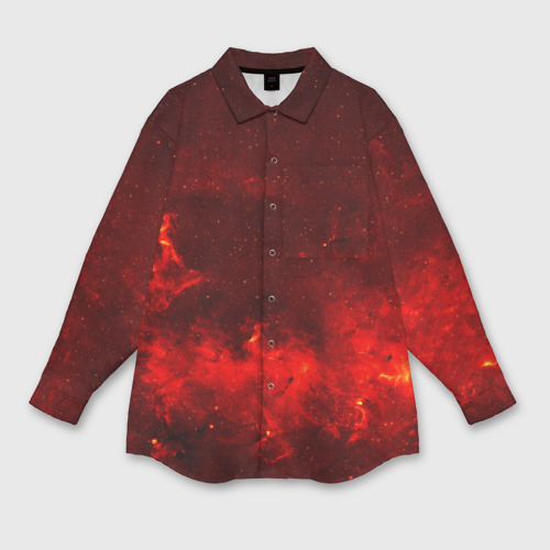 Мужская рубашка oversize 3D с принтом Космический, вид спереди #2