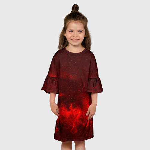 Детское платье 3D с принтом Космический, вид сбоку #3