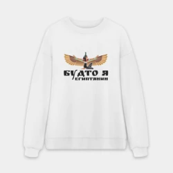 Мужской свитшот oversize без начеса хлопок Будто я египтянин