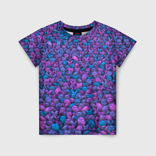 Детская футболка 3D с принтом Загадочные совы, вид спереди #2