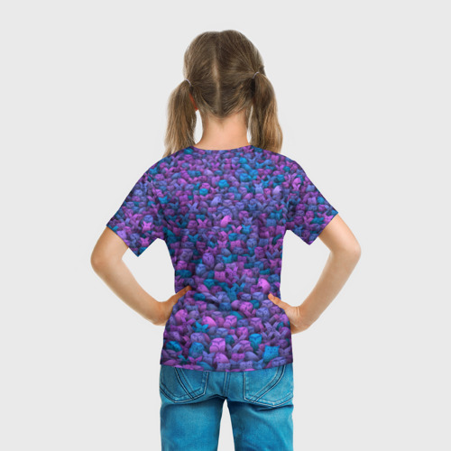 Детская футболка 3D с принтом Загадочные совы, вид сзади #2