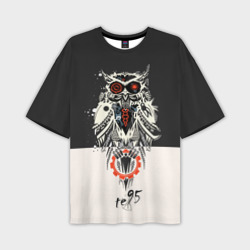 Мужская футболка oversize 3D Owl