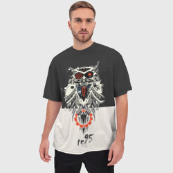 Мужская футболка oversize 3D Owl - фото 2