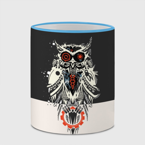 Кружка с полной запечаткой Owl, цвет Кант небесно-голубой - фото 4