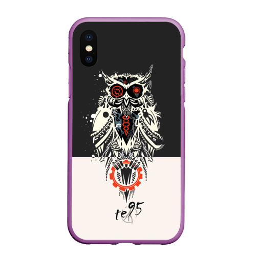 Чехол для iPhone XS Max матовый Owl, цвет фиолетовый