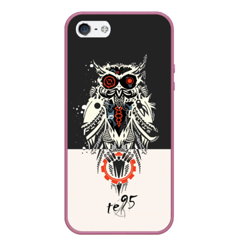 Чехол для iPhone 5/5S матовый Owl, цвет розовый
