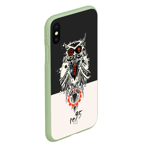 Чехол для iPhone XS Max матовый Owl, цвет салатовый - фото 3