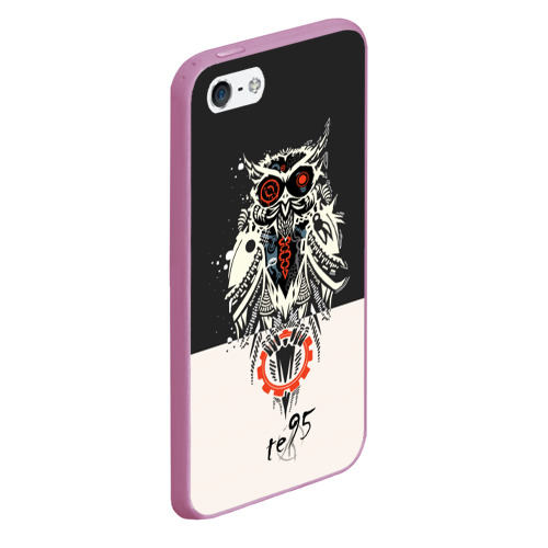 Чехол для iPhone 5/5S матовый Owl, цвет розовый - фото 3