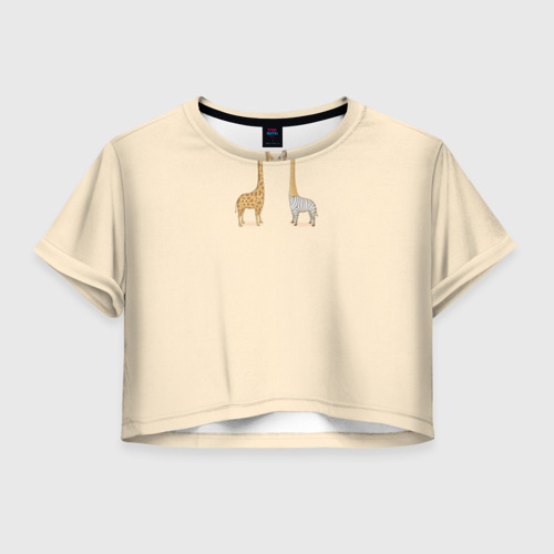 Женская футболка Crop-top 3D Tall, цвет 3D печать