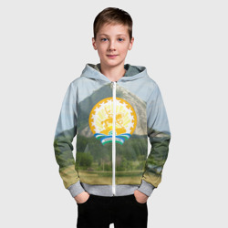 Детская толстовка 3D на молнии Башкортостан - фото 2