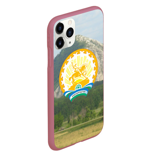 Чехол для iPhone 11 Pro матовый Башкортостан, цвет малиновый - фото 3