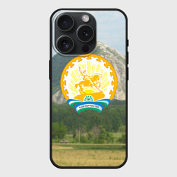 Чехол силиконовый для Apple iPhone 15 Pro матовый Башкортостан