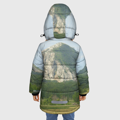 Зимняя куртка для девочек 3D Башкортостан, цвет светло-серый - фото 4