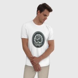 Мужская пижама с белой футболкой хлопок Герб Башкортостана - фото 2