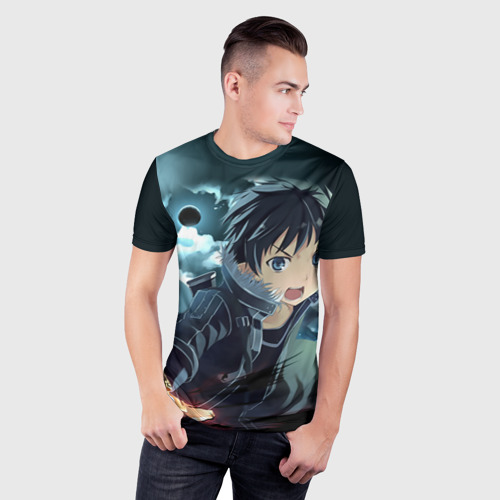 Мужская футболка 3D Slim Kirito агрессивный, цвет 3D печать - фото 3