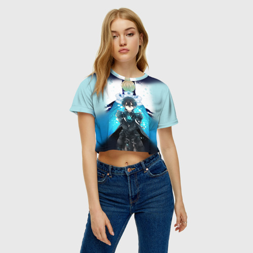 Женская футболка Crop-top 3D Юдзио, цвет 3D печать - фото 4