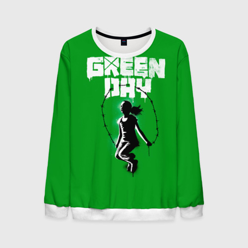 Мужской свитшот 3D Green Day, цвет белый