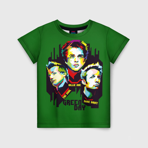 Детская футболка 3D Green Day, цвет 3D печать