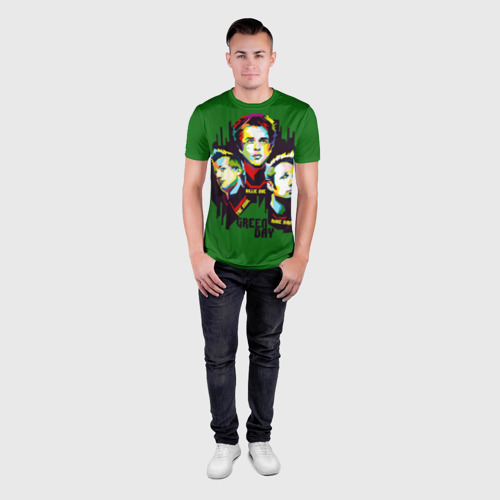 Мужская футболка 3D Slim Green Day, цвет 3D печать - фото 4