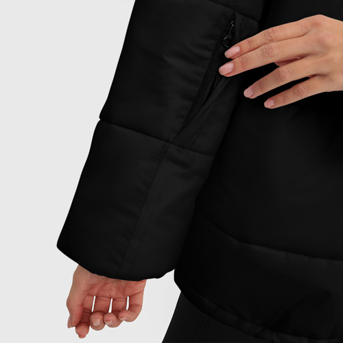 Женская зимняя куртка Oversize Ghost In The Shell 18, цвет черный - фото 6