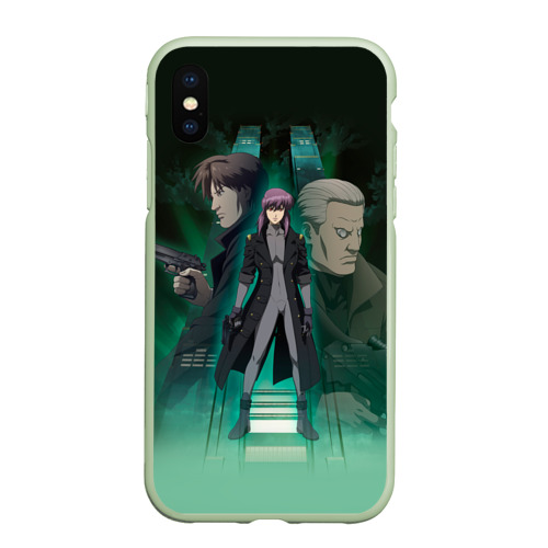 Чехол для iPhone XS Max матовый Ghost In The Shell 9, цвет салатовый