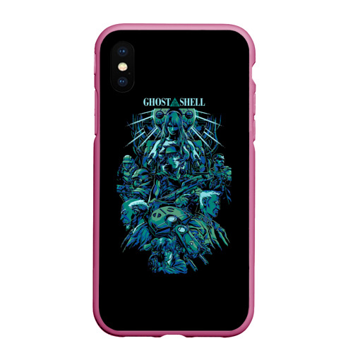 Чехол для iPhone XS Max матовый Ghost In The Shell 7, цвет малиновый