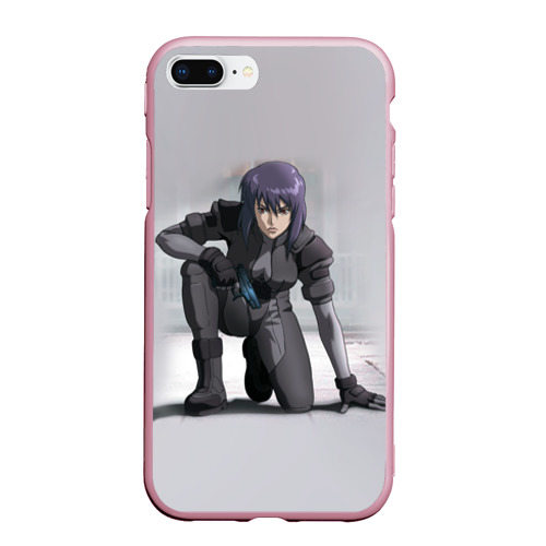 Чехол для iPhone 7Plus/8 Plus матовый Ghost In The Shell 5, цвет розовый