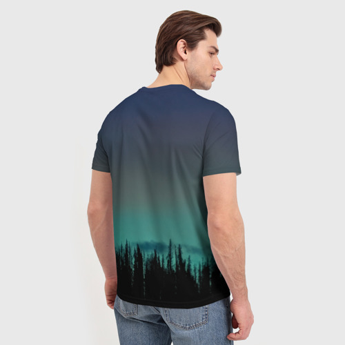 Мужская футболка 3D Ночной лес, цвет 3D печать - фото 4