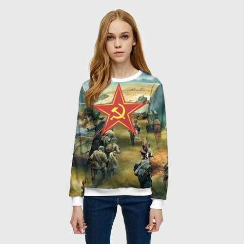 Женский свитшот 3D Наступление советской армии, цвет 3D печать - фото 3