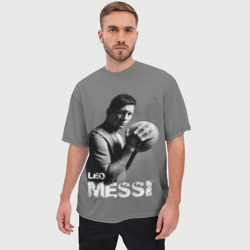 Мужская футболка oversize 3D Leo Messi - фото 2