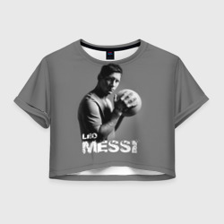 Женская футболка Crop-top 3D Leo Messi