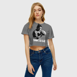 Женская футболка Crop-top 3D Leo Messi - фото 2