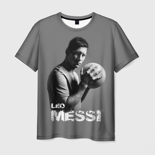 Мужская футболка 3D с принтом Leo Messi, вид спереди #2