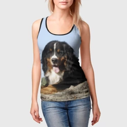 Женская майка 3D Бернский зенненхунд - фото 2