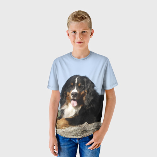 Детская футболка 3D Бернский зенненхунд - фото 3