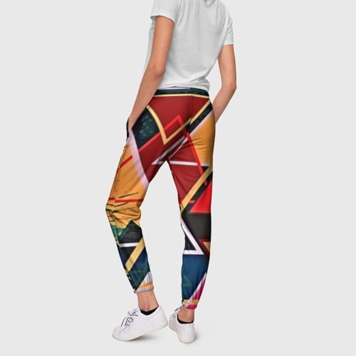 Женские брюки 3D similar triangles, цвет 3D печать - фото 4