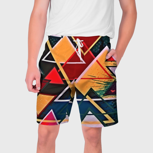 Мужские шорты 3D similar triangles, цвет 3D печать