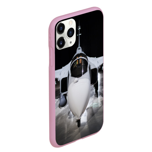 Чехол для iPhone 11 Pro Max матовый Истребитель, цвет розовый - фото 3