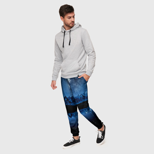 Мужские брюки 3D Млечный путь, цвет 3D печать - фото 3